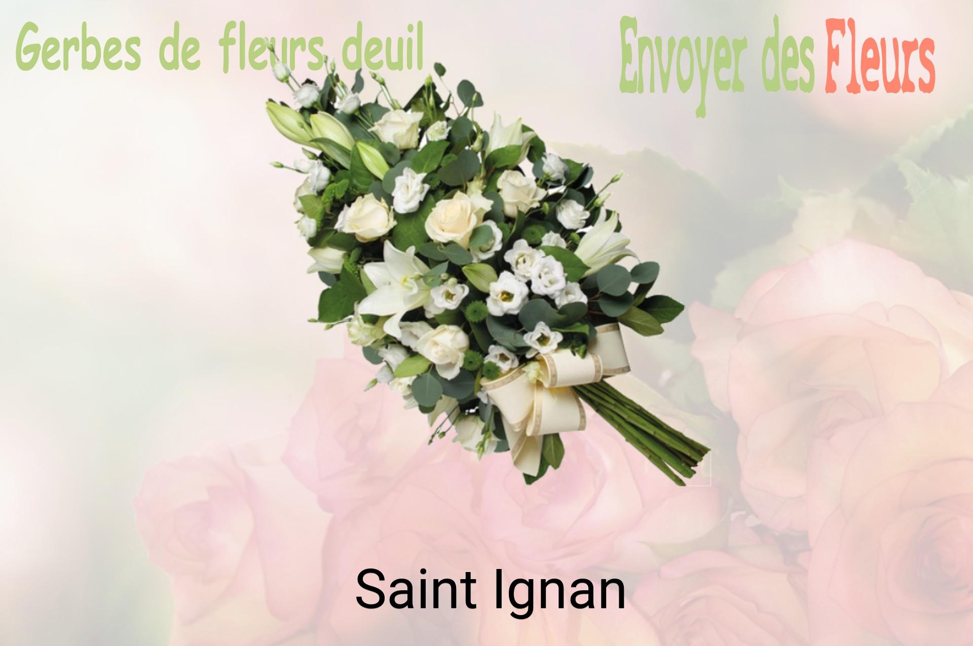 Gerbe de fleurs de deuil livrée à Saint-Ignan
